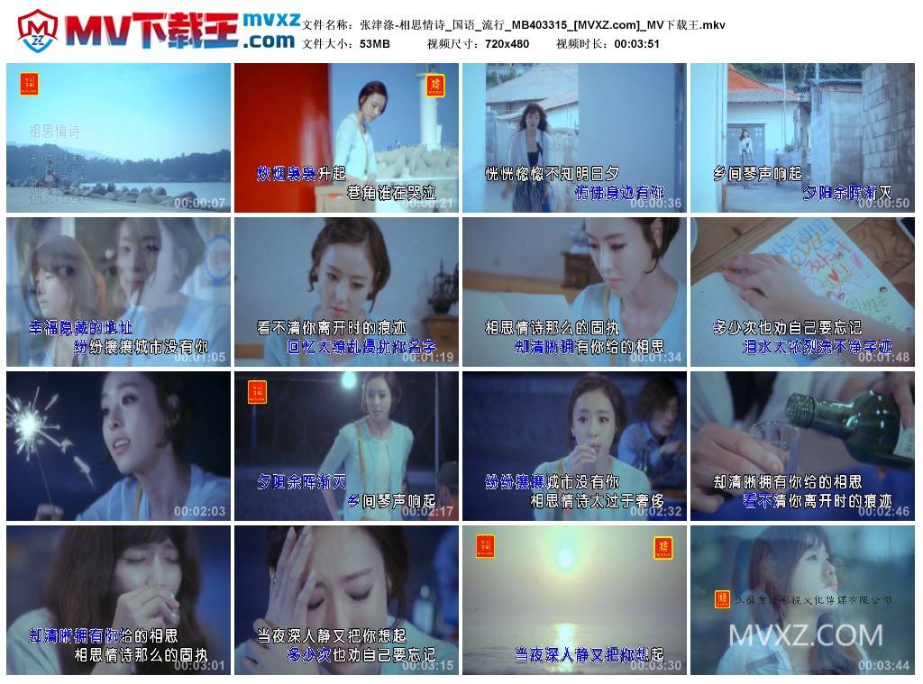 张津涤-相思情诗_国语_流行_MB403315